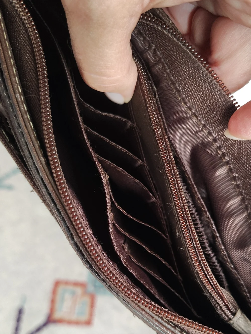 Vintage Leather Wallet/ Clutch